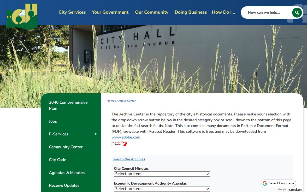 Inver Grove Heights residents directory city archive search interface