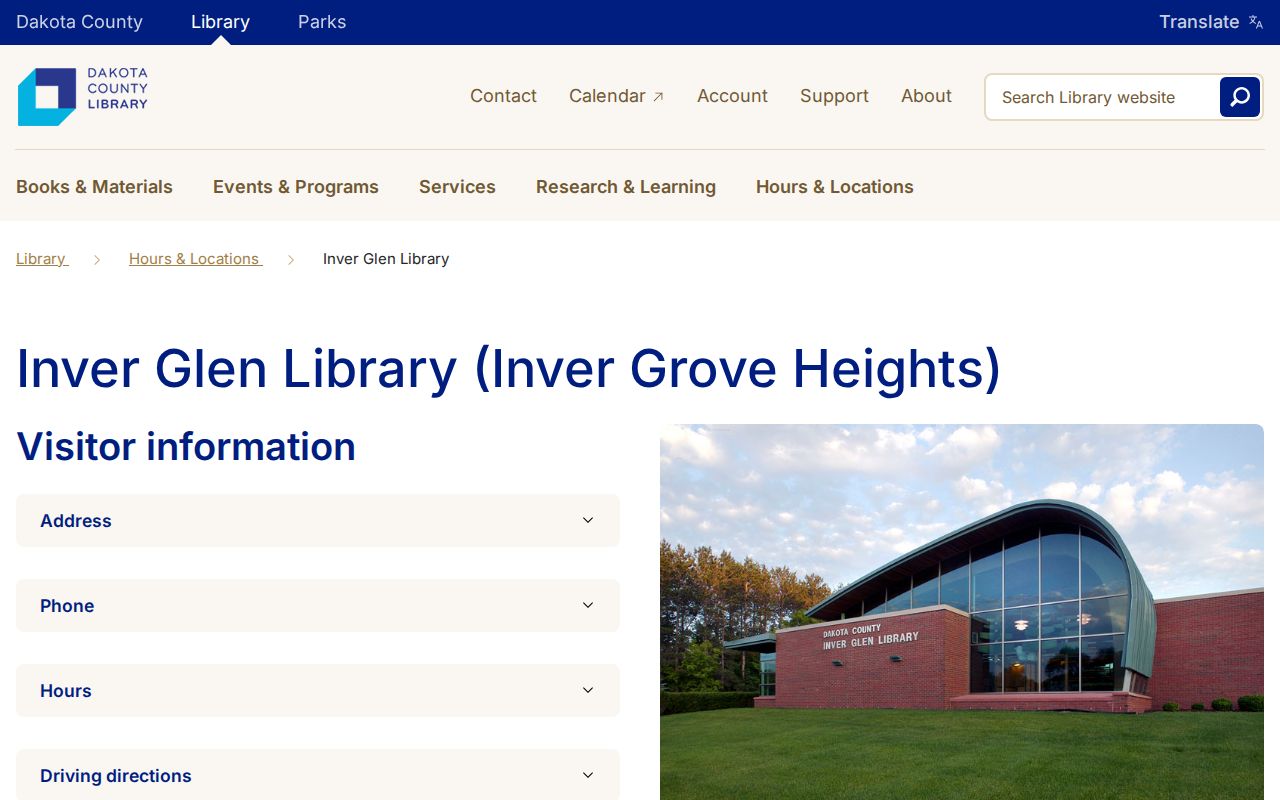 Inver Grove Heights residents directory Inver Glen Library local history access